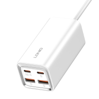 683.840 65W 4 poorts USB PD oplader Dubbele USB A+dubbele USB C PD3.0 QC3.0 SCP AFC Snel opladen Desktoplaadstation EU s
