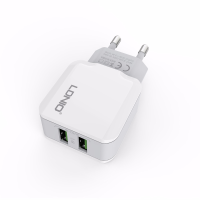 Ldnio A2202 2.4A Eu Dual Usb Ports Travel Charger For Iphone 7 6s Sumsung Xiaomi Huawei