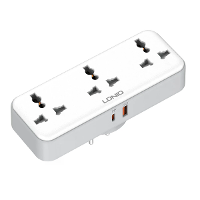 LDNIO SC3317 2500W Draaibare Stekker Power Socket met 3AC+USB A+USB C PD QC3.0 PPS SCP Snelladen Power Strip Adapter EU