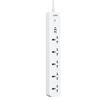 LDNIO SC5319 2500W Power Strip 5AC+2A+1C Universele Elektronische Stopcontact Adapter met 2M Verlengsnoer Stekker EU Sta
