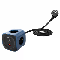 LDNIO SE3338 2500W 6 in 1 Stroomdoos Cube met 3AC+USB A+2USB C PD3.0/2.0 QC4+/3.0/2.0 AFC FCP SCP PPS BC1.2 Snelladen De