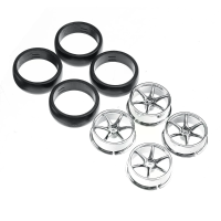 4PCS LDRC 1899 1/18 Drift RC Car Parts Original Tires Wheels On Road Racing Vehicles Models Spare Accessories LD YX05S