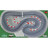 LDRC A86 A86P 1802 1/18 1/24 Drift RC Auto onderdelen 2X3.5M Racebaan Kaart Tafelscene Mat Voertuigmodelonderdelen LA005