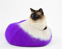 Le Sharma Kattenmand Cocon Paars 100% Wol #95;_53x53x25 Cm