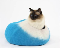 Le Sharma Kattenmand Cocon Turquoise 100% Wol #95;_53x53x25 Cm