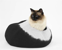 Le Sharma Kattenmand Cocon Zwart 100% Wol #95;_53x53x25 Cm