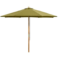 Le Sud houtstok parasol Tropical   groen   Ø300 cm   Leen Bakker