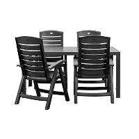 Tuinset Savoie Florion   antraciet   5 delig   160 cm   Leen Bakker