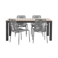 Tuinset Tarn Isola   antraciet   5 delig   170 cm   Leen Bakker