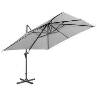 Le Sud zweefparasol Saint Tropez   grijs   300x300 cm