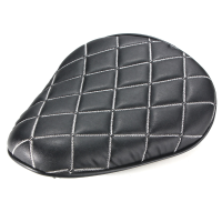 Leather Diamond Driver Seat For Harley Chopper Bobber Custom 34x28cm