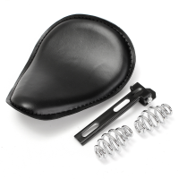 Leather Motorcycle Spring Bracket Seat For Harley Sportster Chopper Bobber Custom Solo