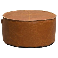 Lebel poef Jens   cognac   60x30 cm   Leen Bakker