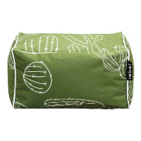 Lebel poef Mexico   cactusgroen   55x55x30 cm   Leen Bakker