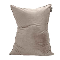 Lebel zitzak teddy/velours  taupe   100x150 cm   Leen Bakker