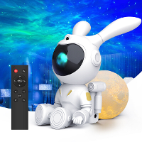 LED Astronaut Maan Bunnys Galaxy Projector Lamp Ster en Maan Konijn Astronaut Projector Slaapkamer Decoratie Nachtlicht