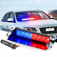 LED auto waarschuwingslicht voor voorruit 8 LED nooddashboard flitslichten Noodsignaallamp 3 knipperende modus
