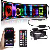 LED Car sign, programmable LED sign, Flexible Matrix panel by Bluetooth APP, Bright scrolling LED sign, LED Display and