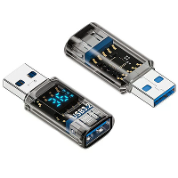 LED Digitaal Display USB 3.2 Adapter 10Gbps 36 60W Vermeter Tester Slimme Chip Gegevensoverdracht USB C Uitbreidingsadap