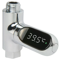 LED display voor huishoudelijke watershowerthermometer 5 85 ℃ Flow zelfvoedende watertemperatuurmeter voor het monitoren