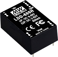 LED driver 2   46 V/DC 1200 mA Constante stroomsterkte Mean Well LDD 1200H