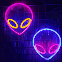 LED Halloween Neon Sign Atmosfeer Lamp IP42 Waterdicht 22x19,5cm Blauw Roze Geel Decor voor Thuis Kantoor Winkel