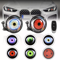 LED koplamp met dubbele dynamische duivelsoogontwerp Meerdere modi voof auto's en motoffietsen Universeel