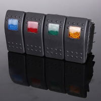 Led On Off Illuminated Rocker Spst Switch Car Van Dash Boat Marine