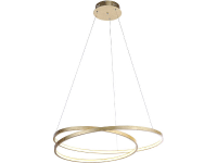 LED pendellamp 40 W Energielabel: LED Warm wit Paul Neuhaus ROMAN 2474 12 Bladgoud (glanzend)