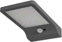 LEDVANCE DoorLED Solar L 4058075267862 Wandlamp op zonne energie met bewegingsmelder LED 3 W Zilver
