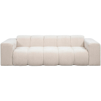 Leen Bakker   Bank Beau 3zits Raven Beige   Banken   Beige   Stof