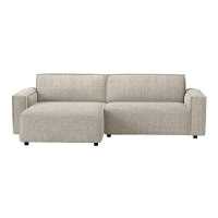 Leen Bakker   Bank Brooklyn Met Chaise Longue Links Cyclamen Beige   Banken   Beige   Stof