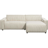 Leen Bakker   Bank Brooklyn Met Chaise Longue Rechts Soop Crème   Banken   Crème   Stof