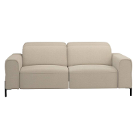 Leen Bakker   Bank Dave 3 zits   Elektrisch Verstelbaar   Stof   Taupe   105x198x79 Cm
