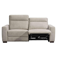 Leen Bakker   Bank James Verstelbaar 3zits Zilver   Banken   Grijs   Lederlook Polyester