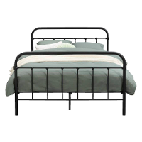 Leen Bakker   Bed Anne   Mat Antraciet   140x200 Cm   Metaal   Grijs