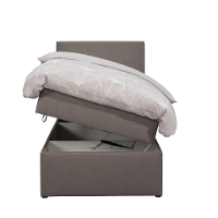 Leen Bakker   Boxcombinatie Met Opbergruimte Orebro 4delig Taupe 90x200cm   Boxsprings   Taupe   Stof