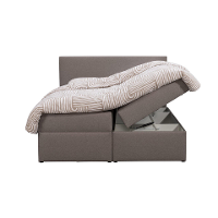 Leen Bakker   Boxcombinatie Met Opbergruimte Orebro 6 delig   140x200 Cm   Stof   Taupe