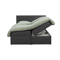 Leen Bakker   Boxcombinatie Met Opbergruimte Orebro 6delig Antraciet 180x200cm   Boxsprings   Grijs   Stof