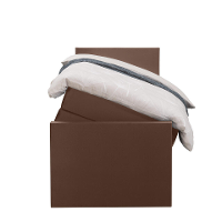 Leen Bakker   Boxspring Met Opbergruimte En Voetbord Liv Egaal 90x200cm   Boxsprings   Bruin   Stof Velvet