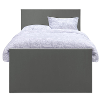 Leen Bakker   Boxspring Met Voetbord Liv Egaal 120x200cm Ronde Poot   Boxsprings   Grijs   Stof Velvet