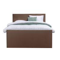 Leen Bakker   Boxspring Met Voetbord Liv Egaal 180x200cm Ronde Poot   Boxsprings   Bruin   Stof Velvet