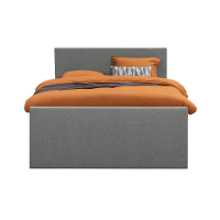 Leen Bakker   Boxspring Met Voetbord Liv Egaal Licht 180x200cm Ronde Poot   Boxsprings   Grijs   Stof
