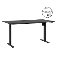 Leen Bakker   Bureau Homeworx Zit/sta Elektrisch Verstelbaar   /   75/118x160x80 Cm   Hout   Zwart