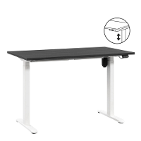 Leen Bakker   Bureau Homeworx Zit/sta Elektrisch Verstelbaar Zwart/wit 75/118x120x70cm   Bureaus   Zwart   Metaal Hout   Homeworx