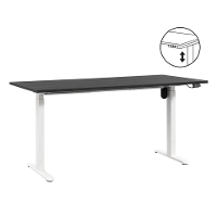 Leen Bakker   Bureau Homeworx Zit/sta Elektrisch Verstelbaar Zwart/wit 75/118x160x80cm   Bureaus   Zwart   Metaal Hout   Homeworx