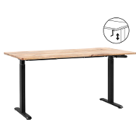 Leen Bakker   Bureau Homeworx Zit/sta Handmatig Verstelbaar Mangohout/zwart 75/118x160x80cm   Bureaus   Bruin   Hout Mangohout   Homeworx