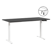 Leen Bakker   Bureau Homeworx Zit/sta Handmatig Verstelbaar Zwart/wit 75/118x160x80cm   Bureaus   Zwart   Metaal Hout   Homeworx