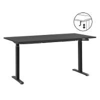 Leen Bakker   Bureau Homeworx Zit/sta Handmatig Verstelbaar Zwart/zwart 75/118x160x80cm   Bureaus   Zwart   Hout   Homeworx