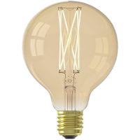 Leen Bakker   Calex LED globelamp   Goudkleur   E27   Glas   Goudkleurig   H14 Cm
